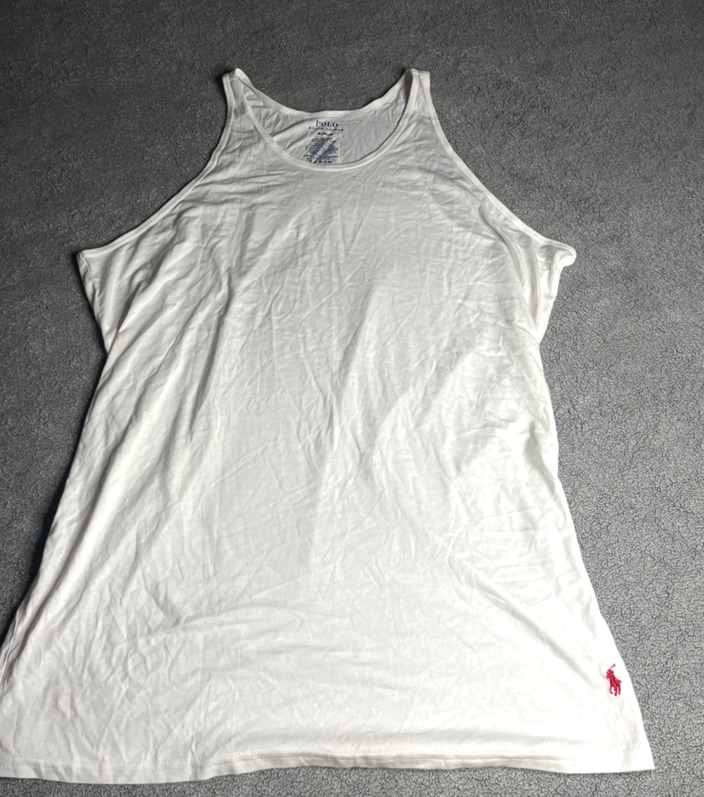 Polo Ralph Lauren Tank Top White Men's Size XL Preowned Good B225